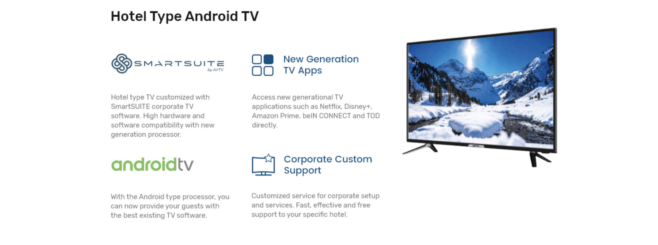 ONVO OV40HTL250 40' FULL HD OTEL IP TV
