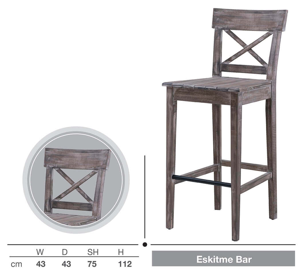 ESKİTME BAR SANDALYE 