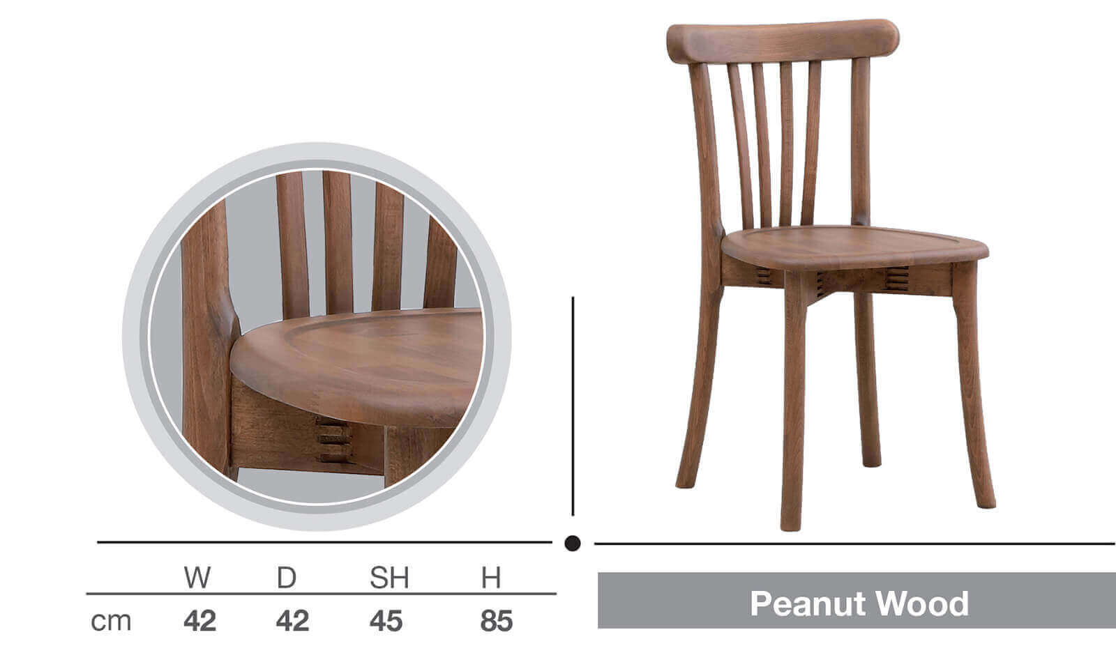 PEANUT WOOD SANDALYE 