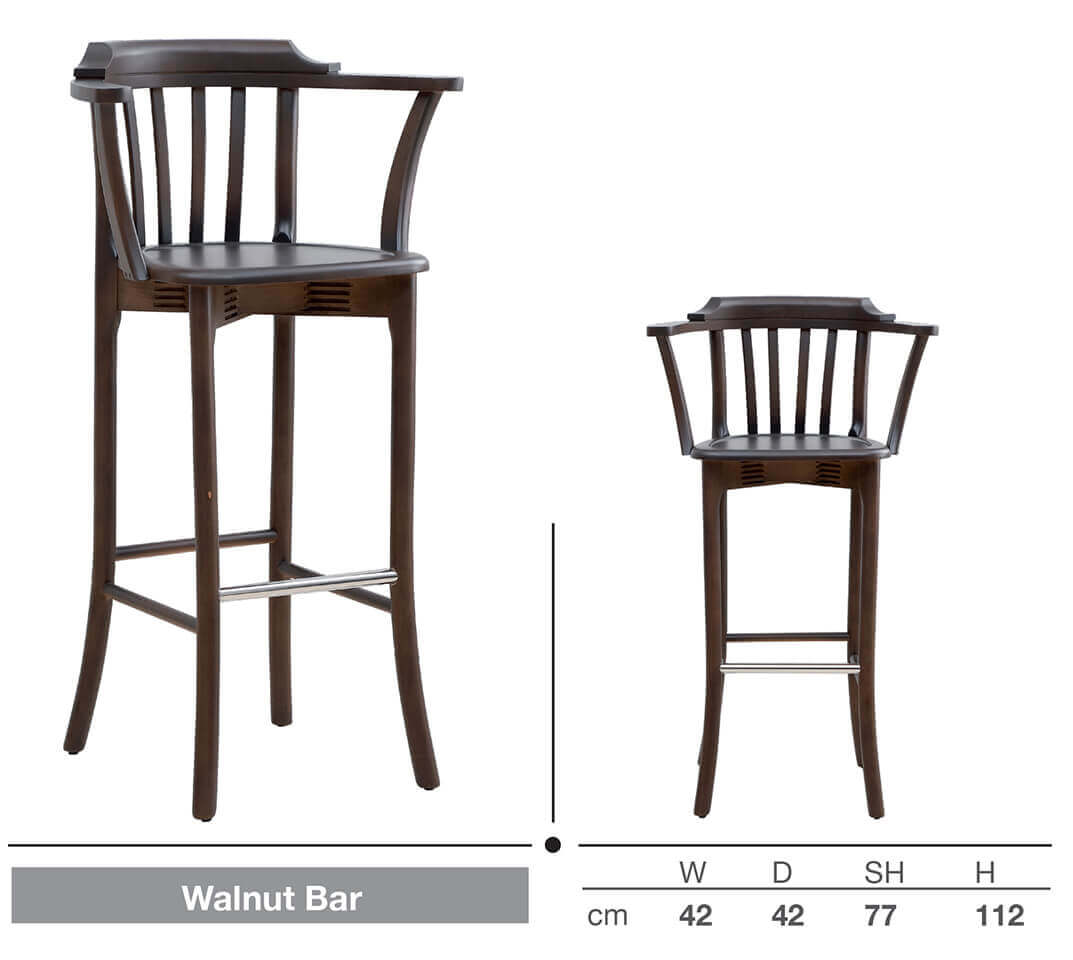 WALNUT BAR SANDALYESİ 